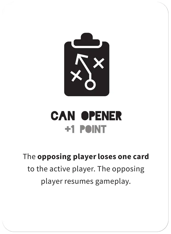 An example of a DerbyGrrls skill card with an icon representing strategy and some text describing a maneuver costing the player 1 point.